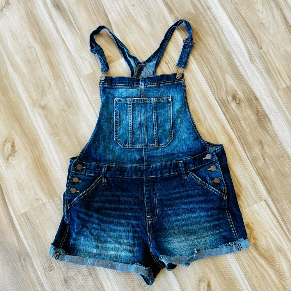 No Boundaries Dark Blue Kids Overalls